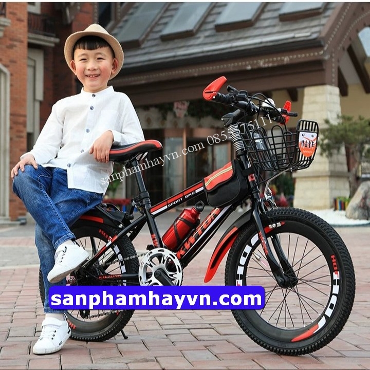 Xe đạp trẻ em Sport XQX05 kiểu dáng thể thao thời trang có bánh phụ cân  bằng  MBMartcomvn