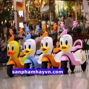 Xe máy điện trẻ em hình chú vịt đáng yêu 816